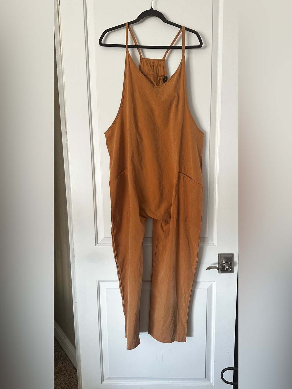 Women's Rust Orange Relaxed Jumpsuit